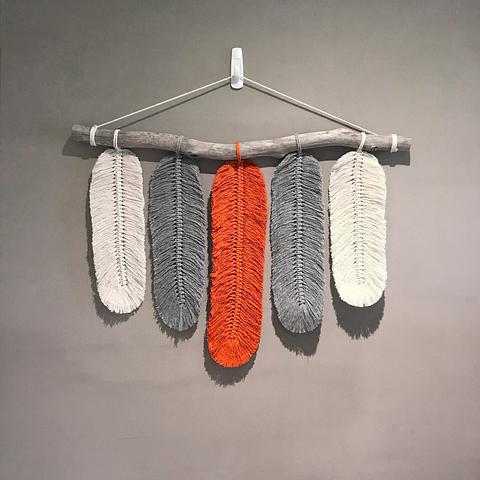 Rust Feather Wall Hanging