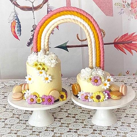 Uneven Spring Cake Topper
