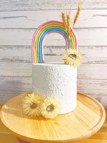 Mini Pastel Rainbow Cake Topper