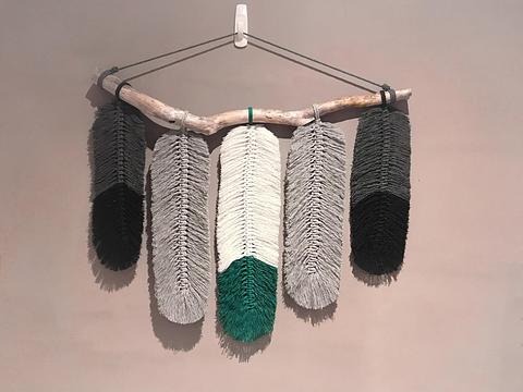 Dipped Ends Feather Wall Hanging