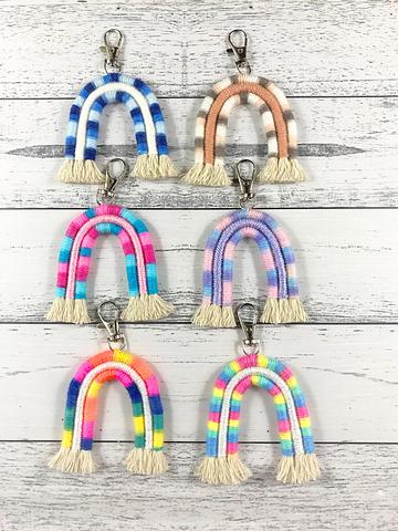 Tie Dye Rainbow Keychains