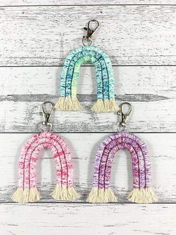 Speckled Rainbow Keychains