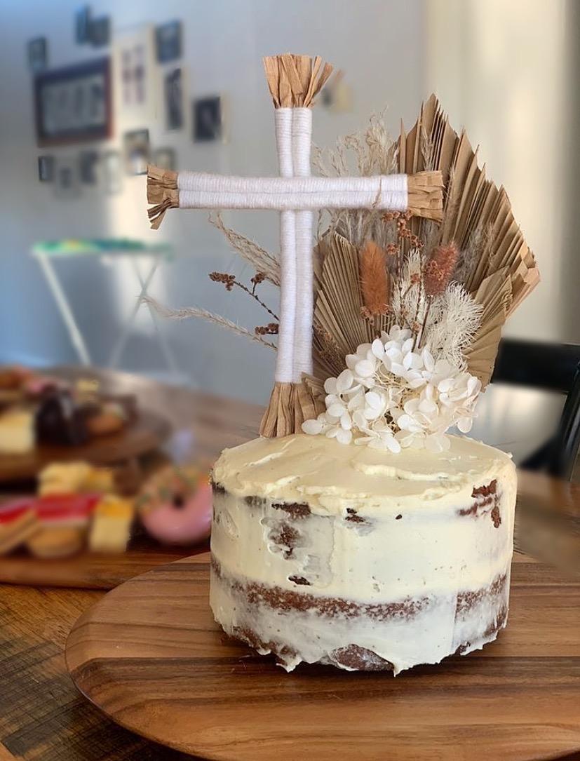 Cross Cake Topper  Custom Christian Cross Cake  Baptism Cake  Celebrate Cake  Toppers